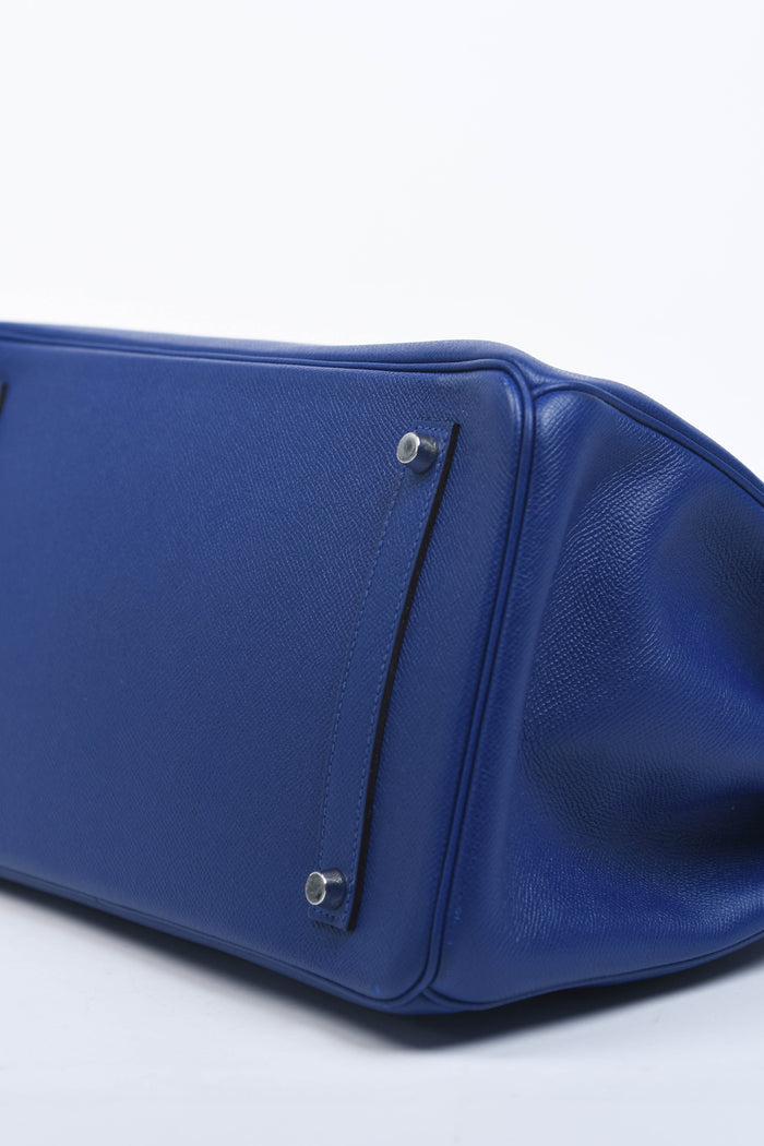 2014 Hermes Birkin 35cm in Blue France Epsom Leather with SHW