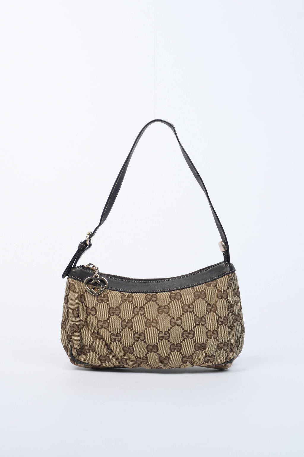 Vintage Gucci Monogram Canvas Pochette Shoulder Bag