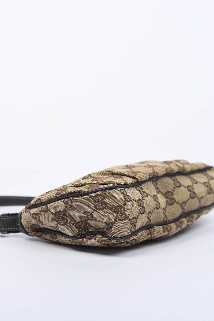 Vintage Gucci Monogram Canvas Pochette Shoulder Bag