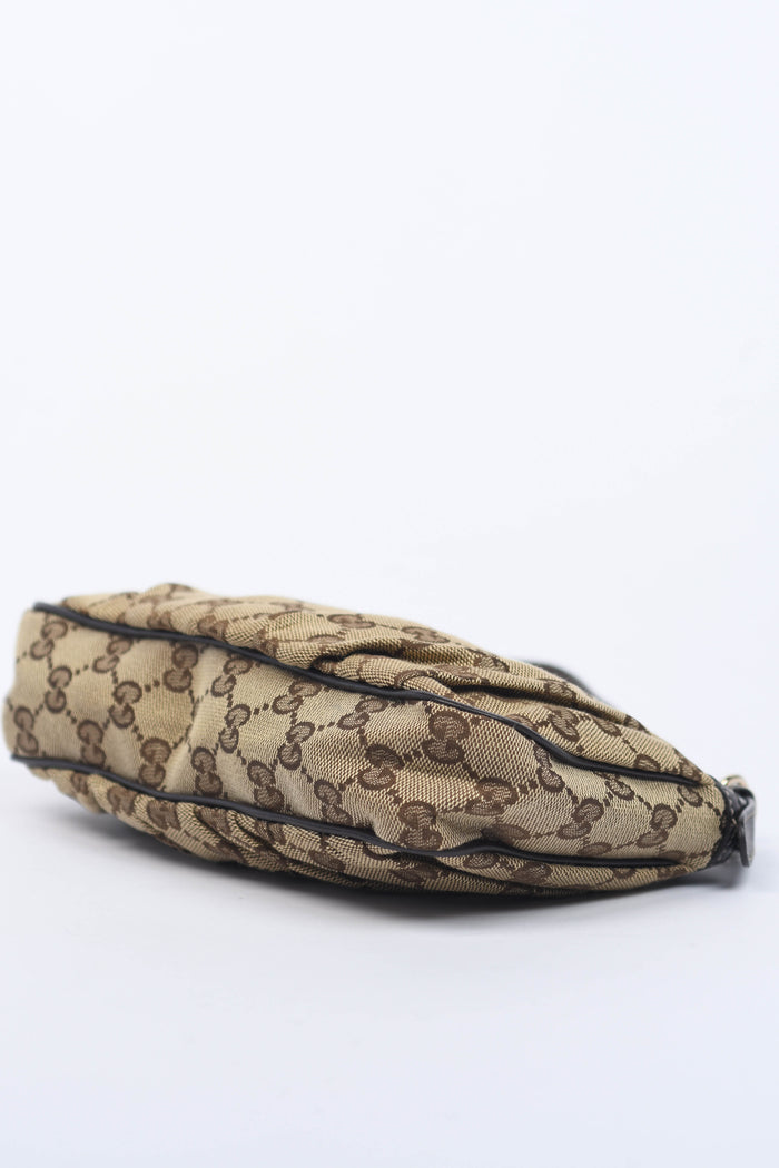 Vintage Gucci Monogram Canvas Pochette Shoulder Bag