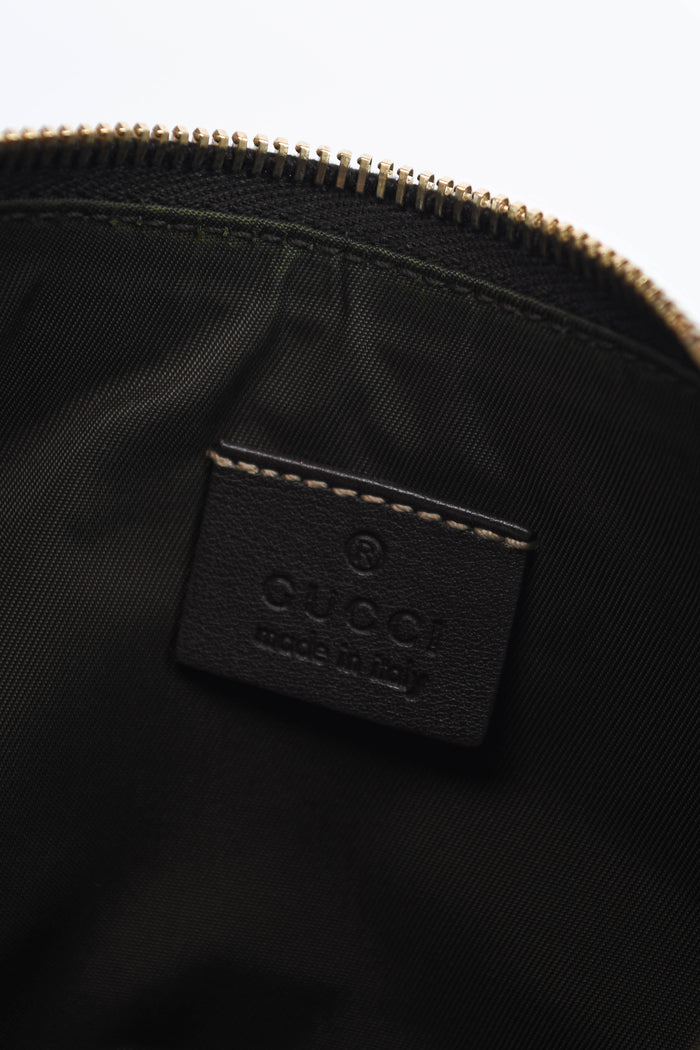 Vintage Gucci Monogram Canvas Pochette Shoulder Bag