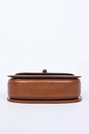 2010s Gucci Brown Leather & Bamboo Top Handle Bag