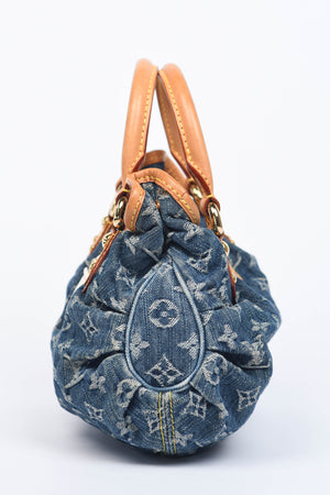 2000s Louis Vuitton Denim Monogram Pleaty Top Handle Bag