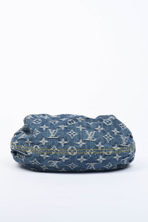 2000s Louis Vuitton Denim Monogram Pleaty Top Handle Bag