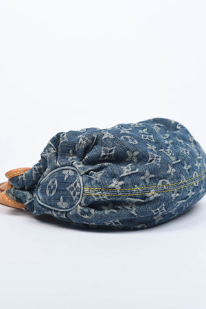 2000s Louis Vuitton Denim Monogram Pleaty Top Handle Bag
