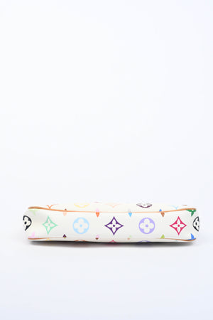 2000s Louis Vuitton x Takashi Murakami White Multicolour Pochette Accessoires