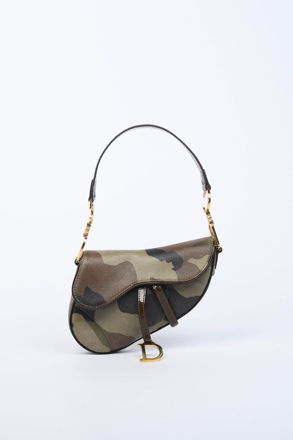 RARE 2000s Christian Dior Camo Mini Saddle Bag