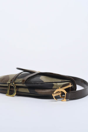 RARE 2000s Christian Dior Camo Mini Saddle Bag