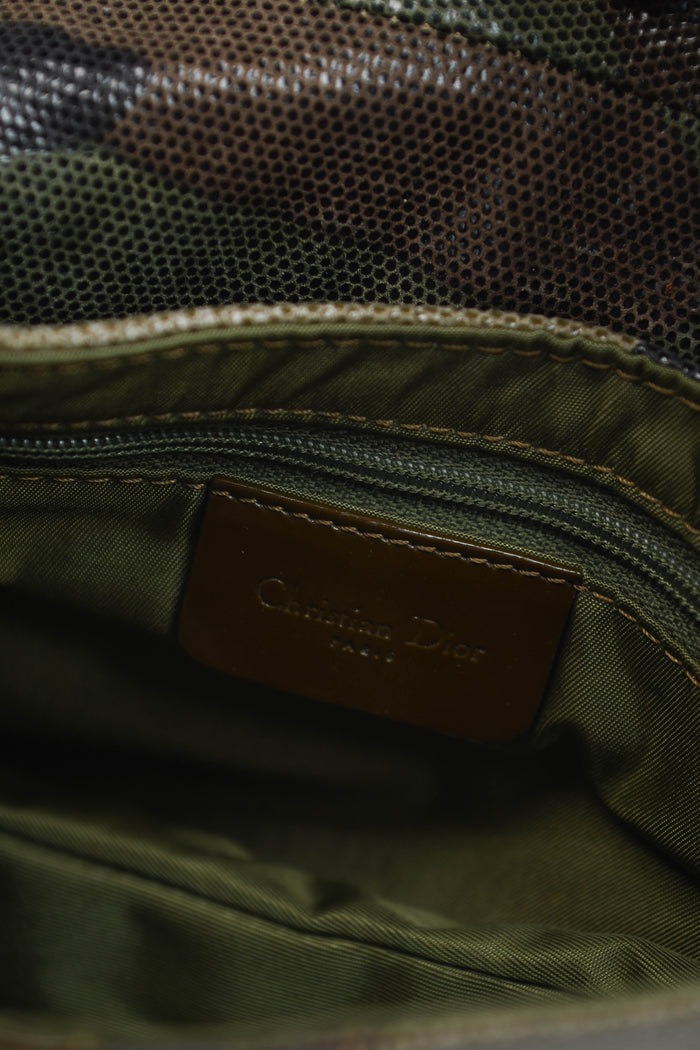 RARE 2000s Christian Dior Camo Mini Saddle Bag