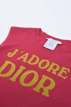 2000s Christian Dior Hot Pink "J'adore Dior" Tank Top