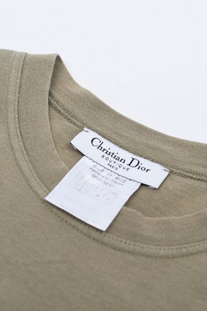 2000s Christian Dior Denim "Dior" Khaki Tank Top