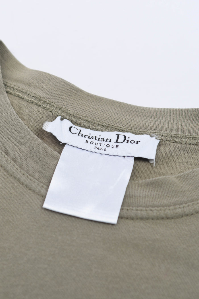 2000s Christian Dior Denim "Dior" Khaki T-Shirt