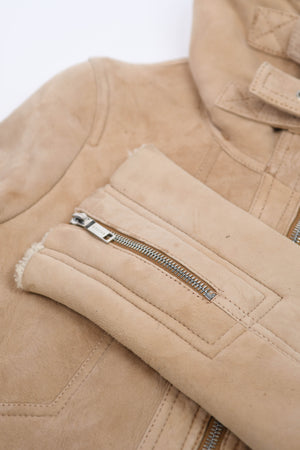 Vintage Celine Suede Shearling Jacket