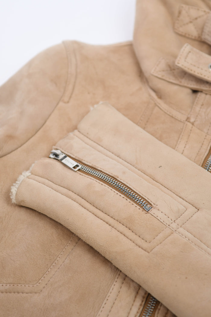 Vintage Celine Suede Shearling Jacket