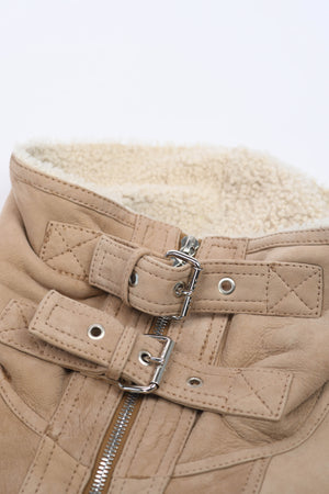 Vintage Celine Suede Shearling Jacket