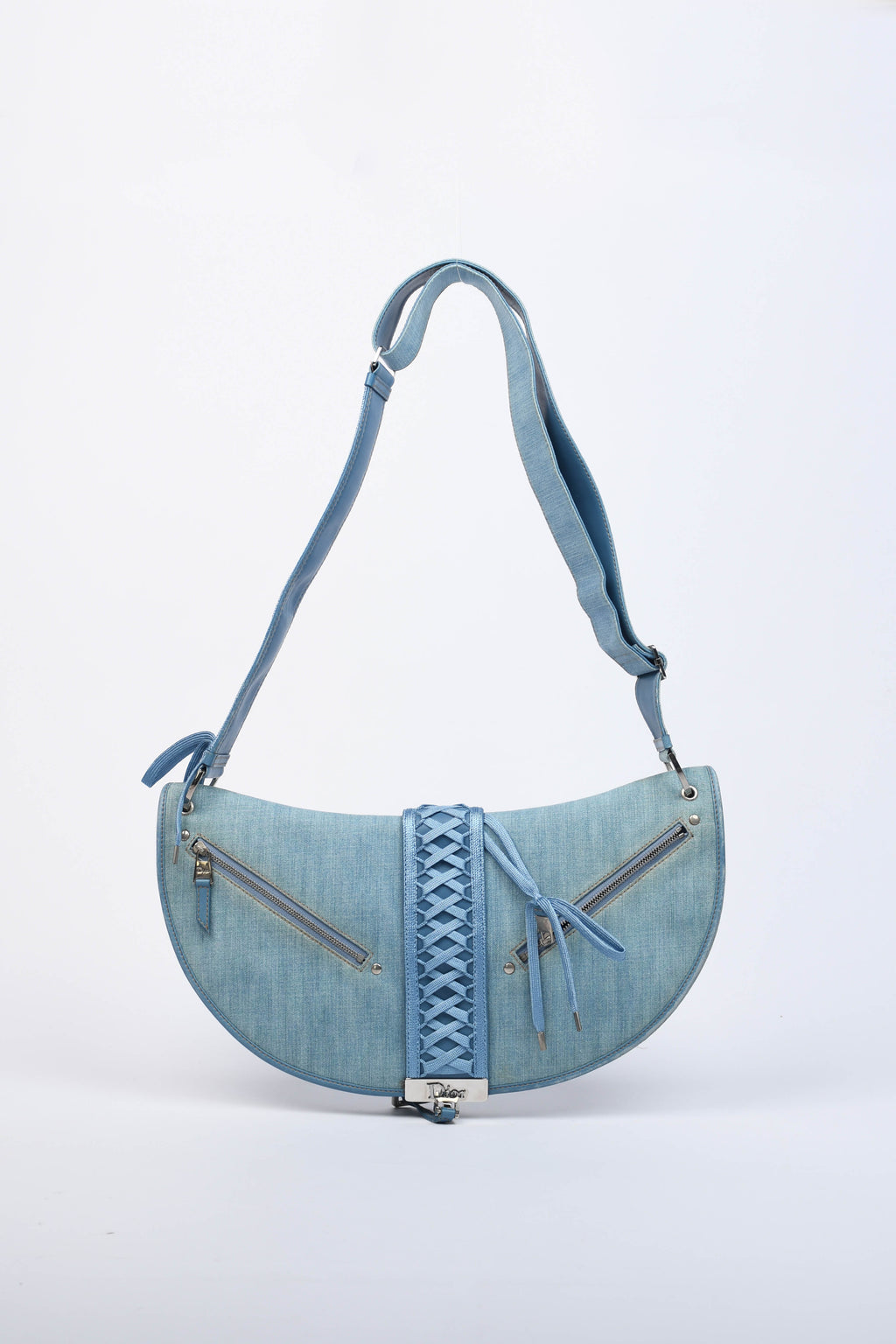Vintage Christian Dior Galliano Denim Large Admit It Shoulder Bag