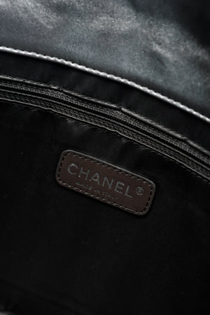 2000s Chanel Silver Ice Cube Single Flap Shoulder Bag