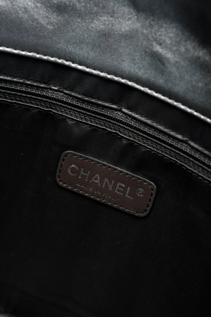 2000s Chanel Silver Ice Cube Single Flap Shoulder Bag