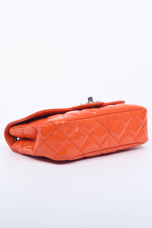 2014 Chanel Orange Patent Leather Coco Shine Flap Shoulder Bag