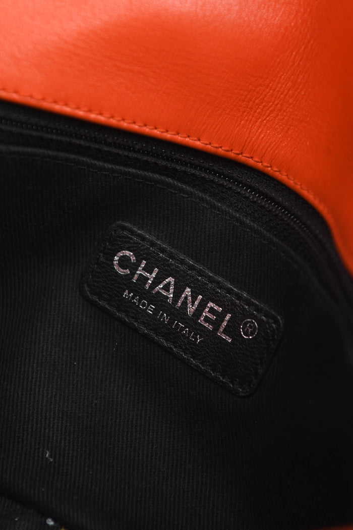 2014 Chanel Orange Patent Leather Coco Shine Flap Shoulder Bag