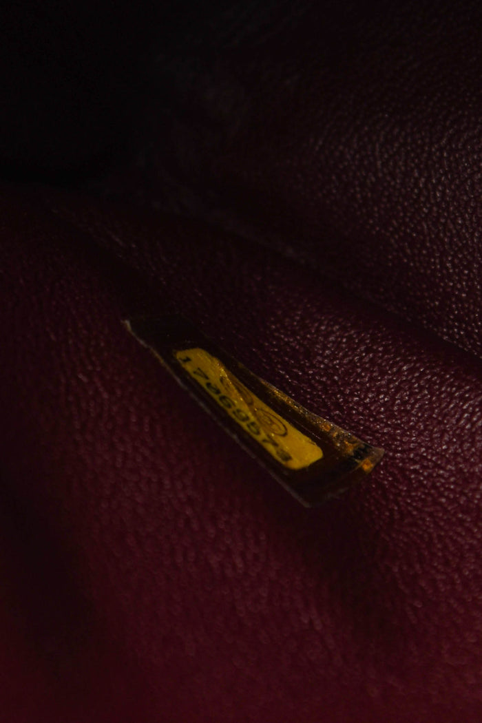 2012 Chanel Burgundy Patent Leather Jumbo Double Flap Shoulder Bag
