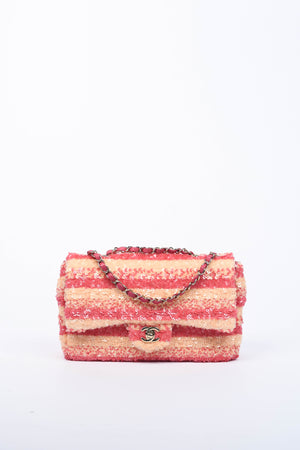 2018 Chanel Pink Sequin Single Flap Shoulder Bag