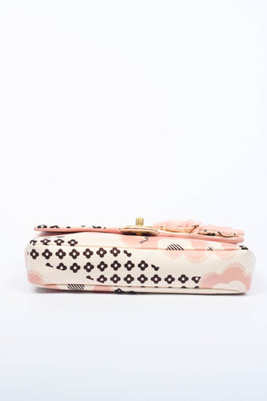 RARE 2000s Chanel Camellia Printed Medium Single Flap Bag