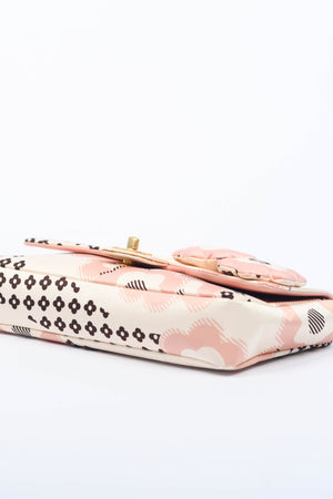 RARE 2000s Chanel Camellia Printed Medium Single Flap Bag