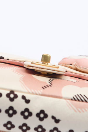 RARE 2000s Chanel Camellia Printed Medium Single Flap Bag
