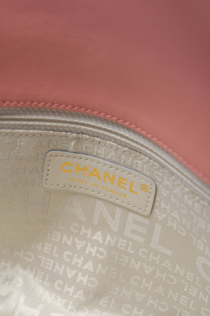 RARE 2000s Chanel Camellia Printed Medium Single Flap Bag