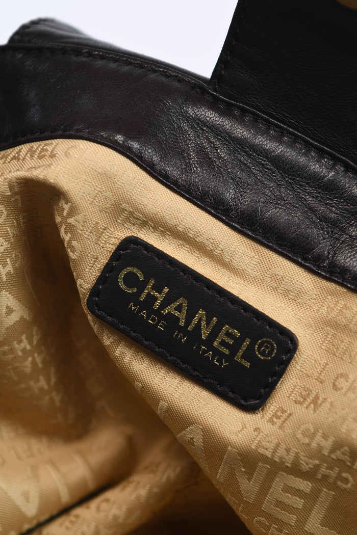 2000s Chanel Brown Suede CC Shoulder Bag