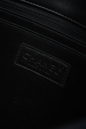 2000s Chanel Black Travel Line Single Flap Shoulder Bag