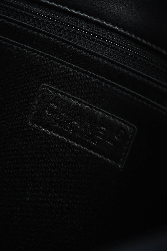2000s Chanel Black Travel Line Single Flap Shoulder Bag