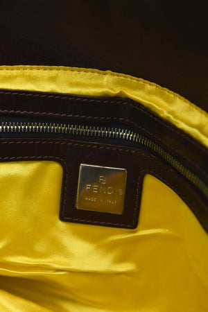 SUPER RARE Vintage Fendi Raffia Baguette Shoulder Bag