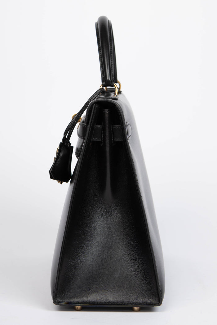 1994 Hermès Kelly 32cm Sellier in Black Box Calf Leather with GHW