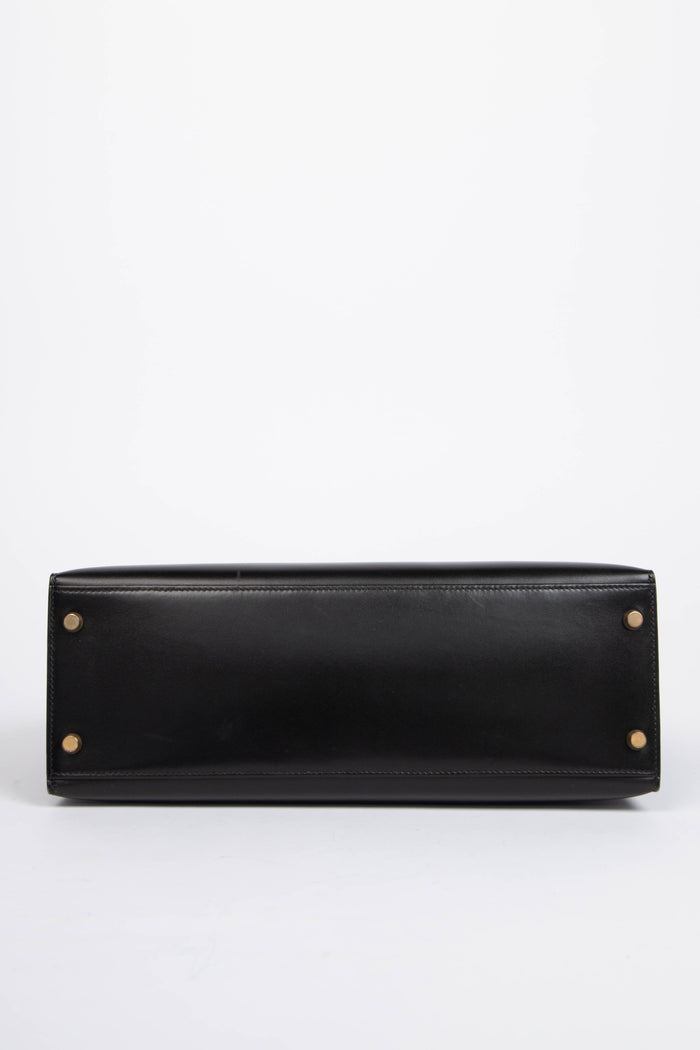 1994 Hermès Kelly 32cm Sellier in Black Box Calf Leather with GHW