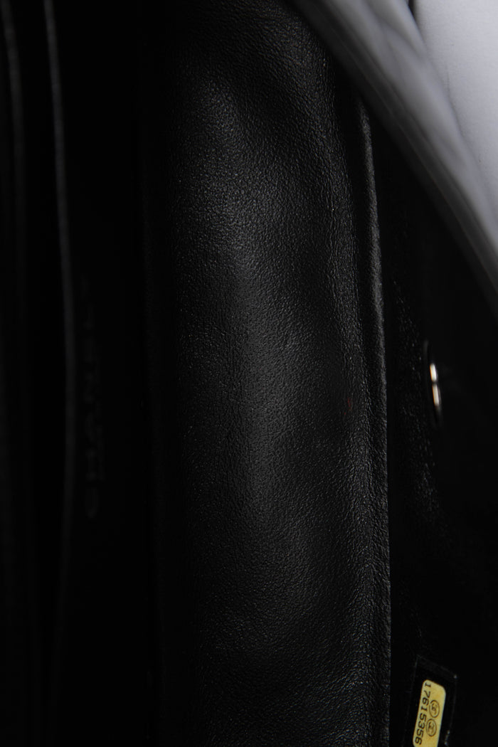 2010s Chanel Black Patent Leather Mini Rectangular Single Flap Bag