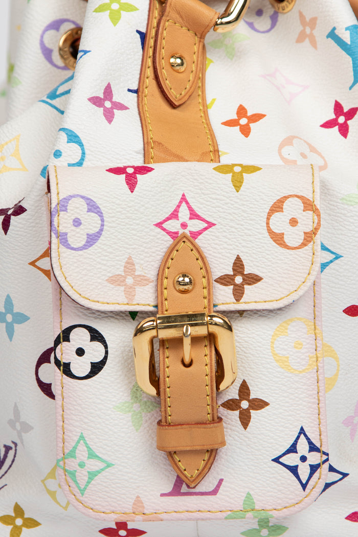 2010s Louis Vuitton x Takashi Murakami White Multicolour Petit Noé