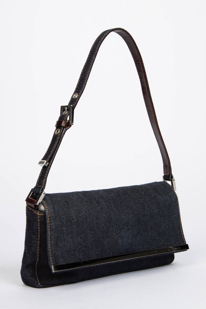 Vintage Fendi Denim Shoulder Bag