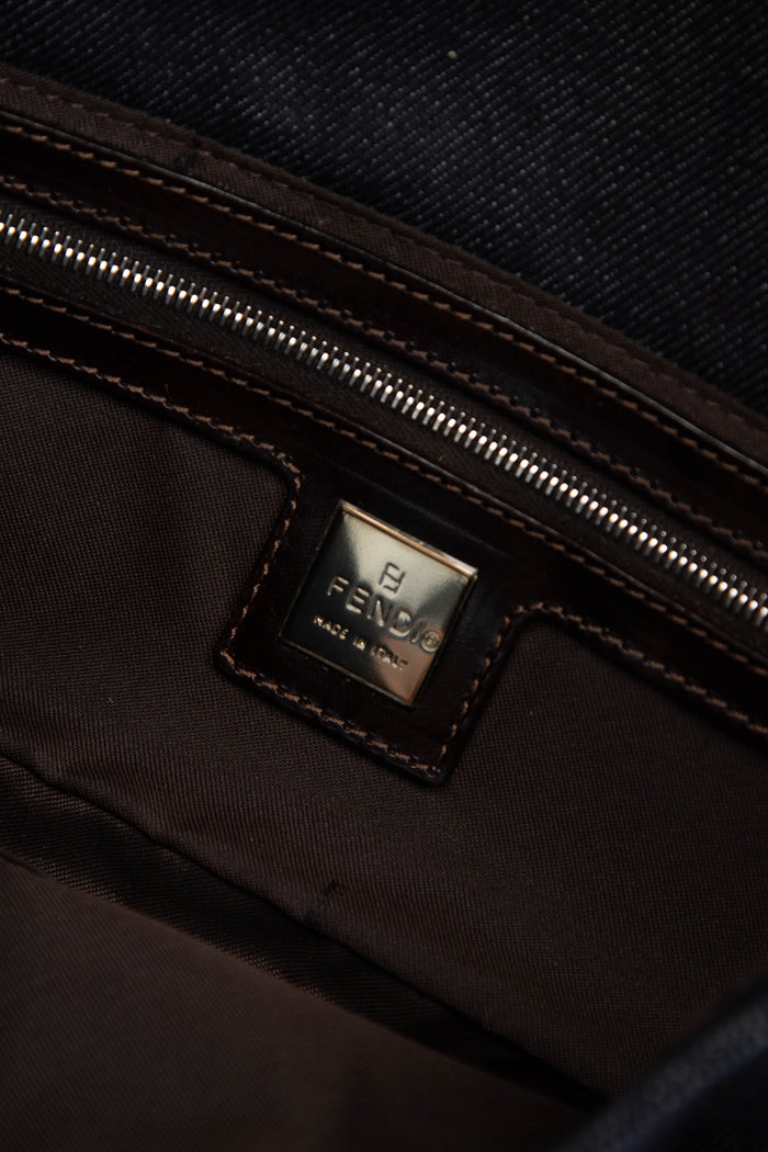 Vintage Fendi Denim Shoulder Bag