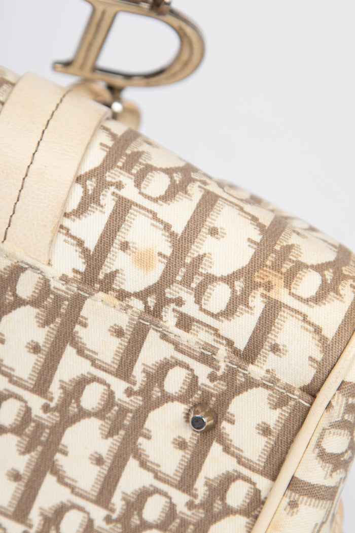 2000s Christian Dior Floral Diorissimo Detective Top Handle Bag