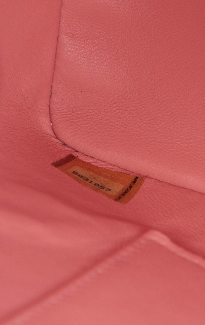 2000s Chanel Pink Caviar Leather Gold Medallion Tote Bag