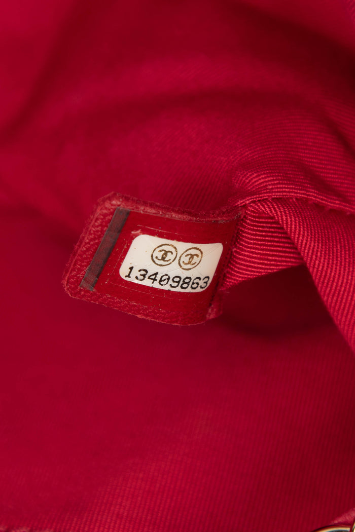 RARE 2009 Chanel Pink Lambskin Leather Valentines East West Shoulder Bag