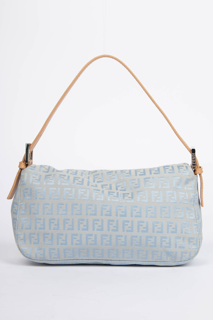 Vintage Fendi Blue Zucchino Shoulder Bag
