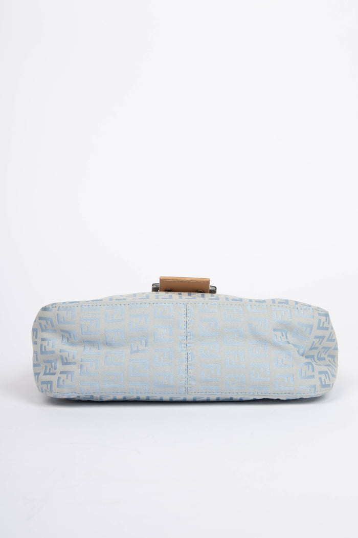 Vintage Fendi Blue Zucchino Shoulder Bag