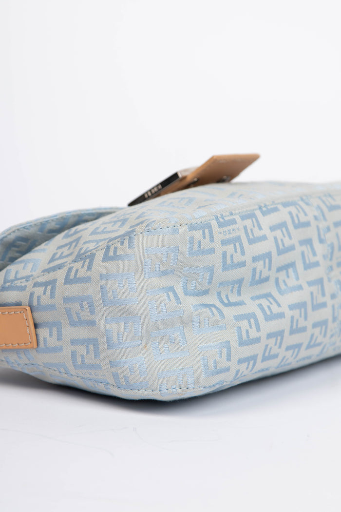 Vintage Fendi Blue Zucchino Shoulder Bag