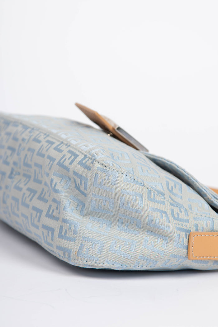Vintage Fendi Blue Zucchino Shoulder Bag
