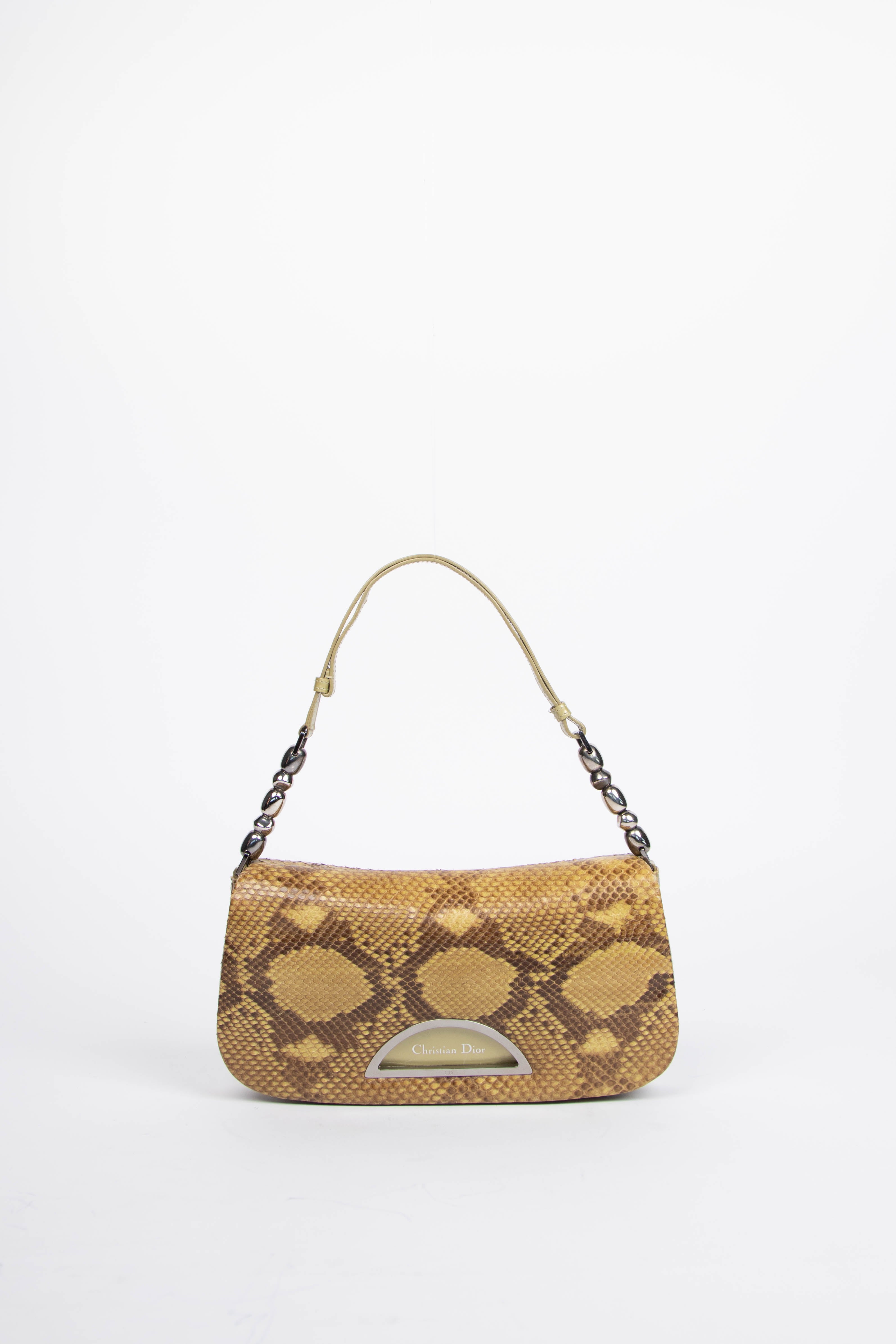RARE 2000s Christian Dior Python Malice Shoulder Bag – Break Archive