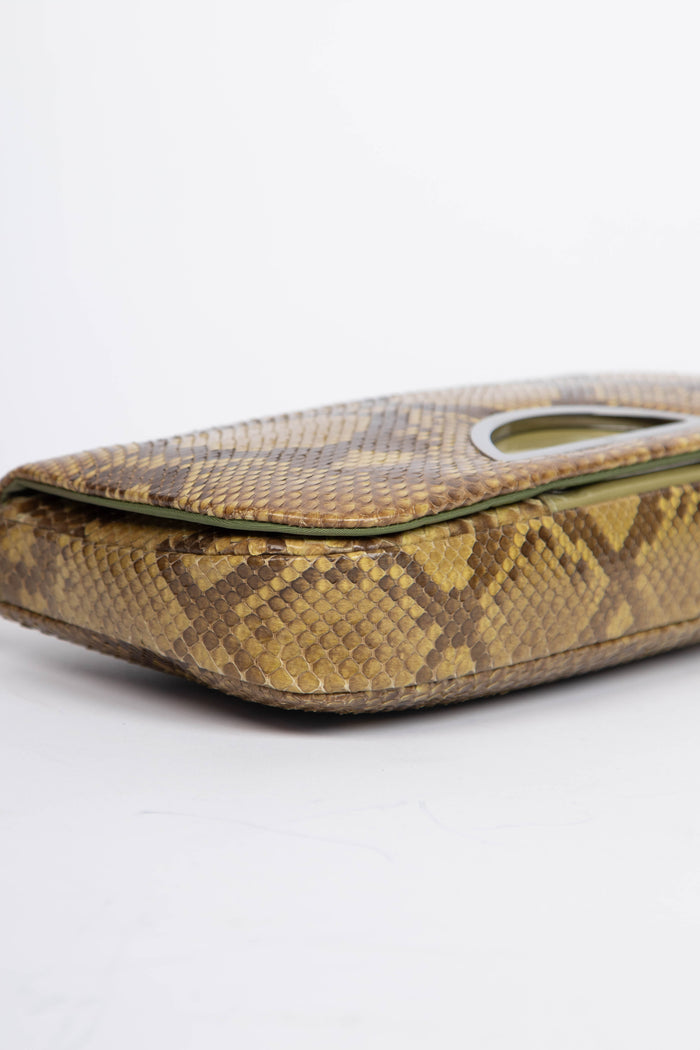 RARE 2000s Christian Dior Python Malice Shoulder Bag