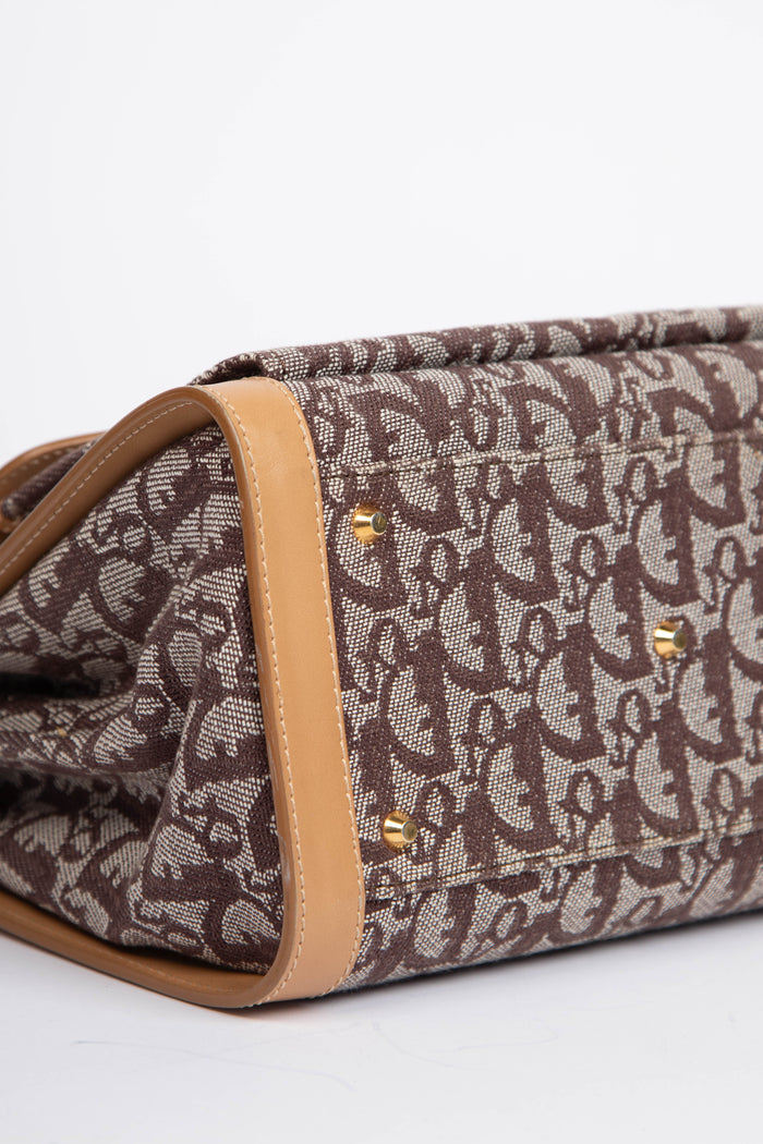 Vintage Christian Dior Brown Monogram Tote Bag